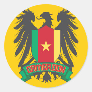 Sticker Rond Cameroun ailé