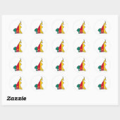 Sticker Rond Cameroun cool (Feuille)