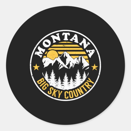 Sticker Rond Camg Montana Big Sky Country (Devant)