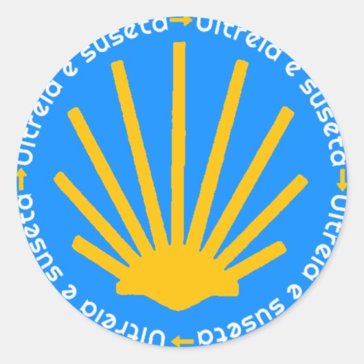 Sticker Rond Camino de Santiago (Devant)