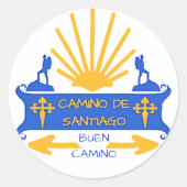 Sticker Rond Camino de Santiago (Devant)