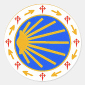 Sticker Rond Camino de Santiago (Devant)