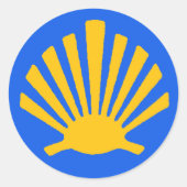 Sticker Rond Camino de Santiago (Devant)