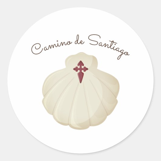 Sticker Rond Camino de Santiago  (Devant)