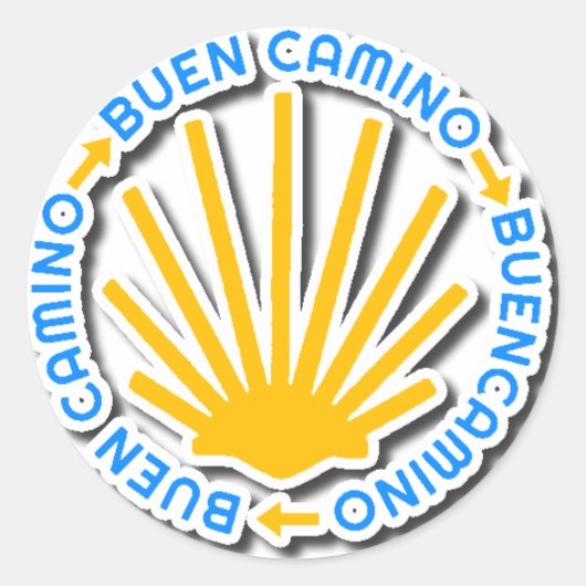 Sticker Rond Camino de Santiago Buen Camino (Devant)