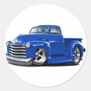 Sticker Rond Camion 1950-52 de bleu de Chevy
