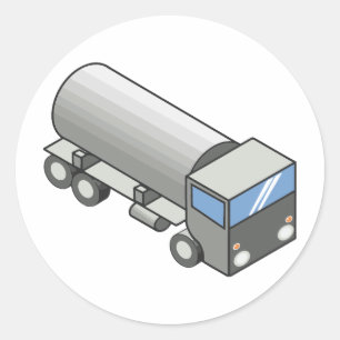 Sticker Rond Camion à gaz.ai