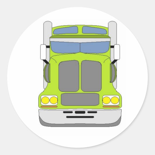 Sticker Rond camion à mât vert (Devant)