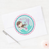 Sticker Rond Camion d'anniversaire de Brunette Lumière (Enveloppe)