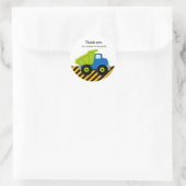 Sticker Rond Camion de construction (Sac)