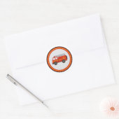 Sticker Rond Camion de pompiers (Enveloppe)