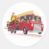 Sticker Rond camion de pompiers (Devant)