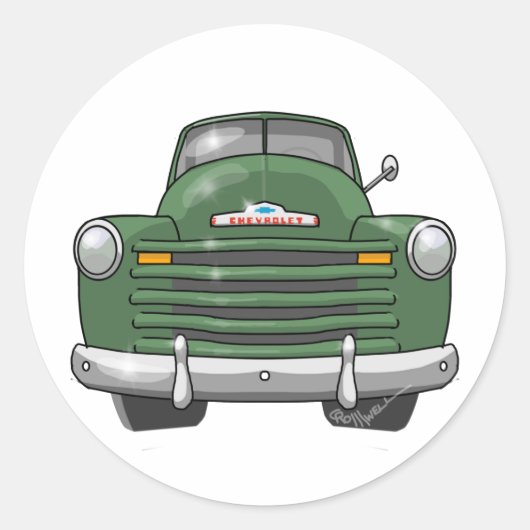 Sticker Rond Camion de ramassage Chevrolet 1948 (Devant)