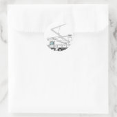 Sticker Rond Camion de service (Sac)