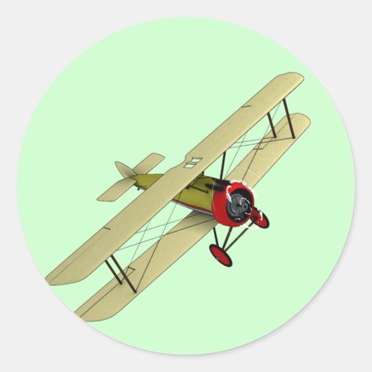 Sticker Rond Camion de sopwith Biplane (Devant)
