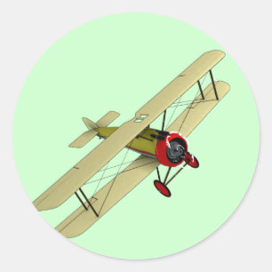 Sticker Rond Camion de sopwith Biplane