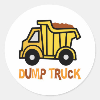 Sticker Rond Camion de vidange