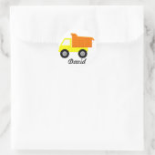 Sticker Rond Camion Jaune (Sac)