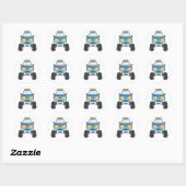 Sticker Rond Camion monstre (Feuille)