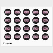 Sticker Rond Camion rose Foxtrot Tango Whiskey Militaire (Feuille)