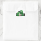 Sticker Rond Camion vert Peterbilt (Sac)