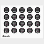 Sticker Rond Camionnette Femme Camionnette Femme Amour Camion D (Feuille)