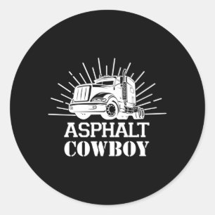Sticker Rond Camionneur Camionneur Camionneur Camionnette Amour