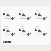 Sticker Rond camionneur chinois pop up (Feuille)