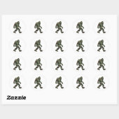 Sticker Rond Camo Bigfoot Sasquatch (Feuille)