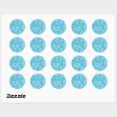 Sticker Rond Camo bleu (Feuille)