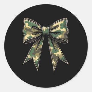 Sticker Rond Camo Coquette Chasse au canard Camouflage 2