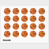 Sticker Rond Camo Monocolor Espagnol Orange (Feuille)