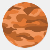 Sticker Rond Camo Monocolor Espagnol Orange (Devant)
