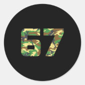 Sticker Rond Camo Number 6 7 Funny Meme Costume Six Seven Hunte (Devant)