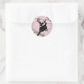 Sticker Rond Camo Rose Courir Buck (Sac)