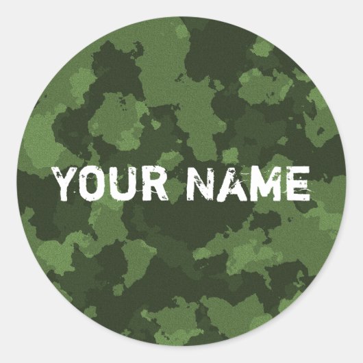 Sticker Rond camo vert (Devant)
