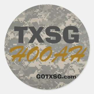 Sticker Rond camoTXSG numérique, GOTXSG.com, HOOAH décalque