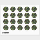 Sticker Rond Camouflage (Feuille)