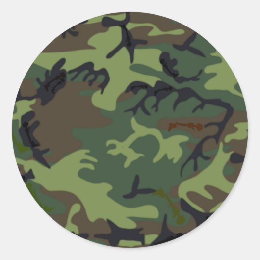 Sticker Rond Camouflage (Devant)