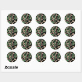 Sticker Rond Camouflage (Feuille)