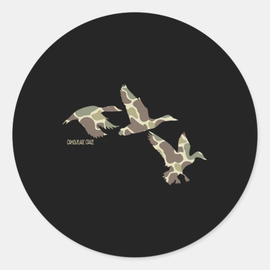 Sticker Rond Camouflage Camouflage Camo Camo Chasse de canard C (Devant)