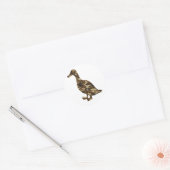 Sticker Rond Camouflage Canard Silhouette (Enveloppe)
