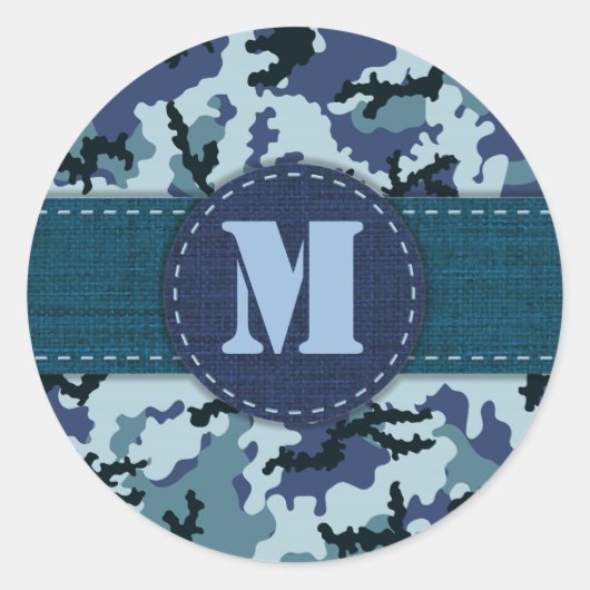 Sticker Rond Camouflage de la marine (Devant)
