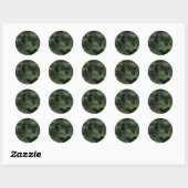 Sticker Rond camouflage gris vert foncé no.14 imprimer (Feuille)