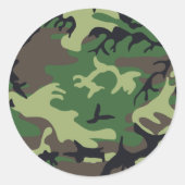 Sticker Rond Camouflage militaire (Devant)