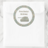 Sticker Rond Camouflage militaire Imprimer réservoir Armée fête (Sac)