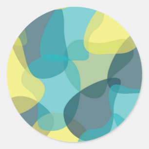 Sticker Rond Camouflage, moderne, cool, tendance, géométrique u
