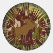 Sticker Rond Camouflage Moose Break-out Camo (Devant)