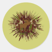 Sticker Rond Camouflage Moose Break-out Camo (Devant)