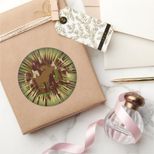 Sticker Rond Camouflage Moose Break-out Camo